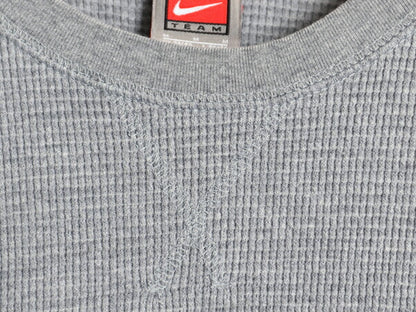 00s ナイキ プリント 長袖 サーマル Tシャツ メンズ М / オールド ロンT ワッフル カットソー ストレッチ センター スウッシュ ツートン