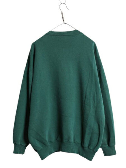 90s USA製 ラッセル 無地 スウェット メンズ レディース XXL 古着 90年代 オールド RUSSELL トレーナー 前V 裏起毛 スエット クルーネック