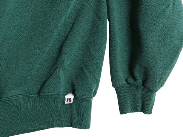 90s USA製 ラッセル 無地 スウェット メンズ レディース XXL 古着 90年代 オールド RUSSELL トレーナー 前V 裏起毛 スエット クルーネック