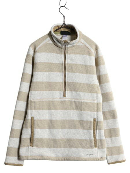 パタゴニア ボーダー ベターセーター マースピアル フリース ジャケット レディース L 12年製 Patagonia プルオーバー ハーフジップ 裏起毛