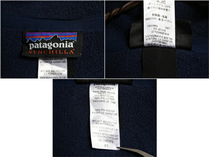 パタゴニア シンプル シンチラ ジャケット レディース XS 古着 14年製 Patagonia アウトドア フリース ジャンパー ブルゾン フルジップ 紺