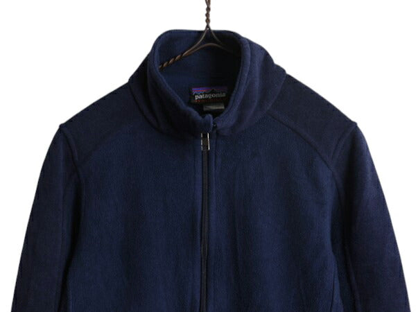 パタゴニア シンプル シンチラ ジャケット レディース XS 古着 14年製 Patagonia アウトドア フリース ジャンパー ブルゾン フルジップ 紺