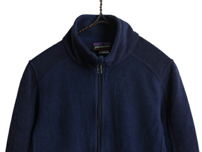 パタゴニア シンプル シンチラ ジャケット レディース XS 古着 14年製 Patagonia アウトドア フリース ジャンパー ブルゾン フルジップ 紺