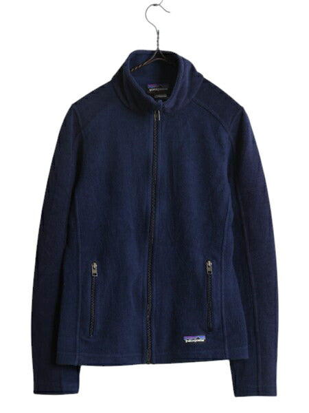 パタゴニア シンプル シンチラ ジャケット レディース XS 古着 14年製 Patagonia アウトドア フリース ジャンパー ブルゾン フルジップ 紺