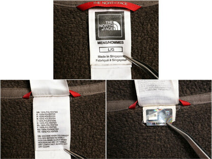 ノースフェイス ハーフジップ セーター フリース ジャケット メンズ L 古着 The North face アウトドア ニット プルオーバー ジャンパー 茶