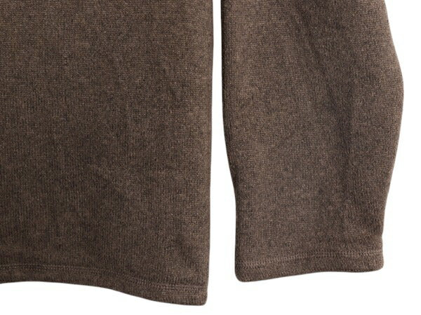 ノースフェイス ハーフジップ セーター フリース ジャケット メンズ L 古着 The North face アウトドア ニット プルオーバー ジャンパー 茶