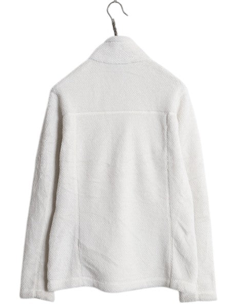 パタゴニア フルジップ リツール ジャケット レディース M / 古着 19年製 Patagonia アウトドア パイル フリース ブルゾン ハイネック 白