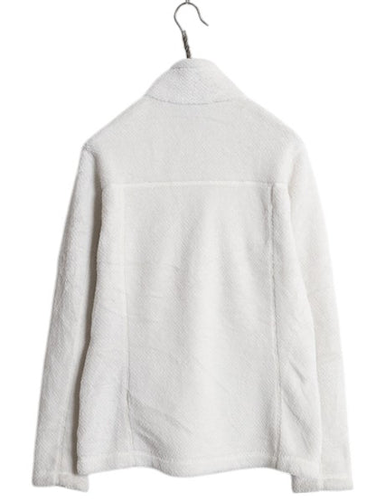 パタゴニア フルジップ リツール ジャケット レディース M / 古着 19年製 Patagonia アウトドア パイル フリース ブルゾン ハイネック 白