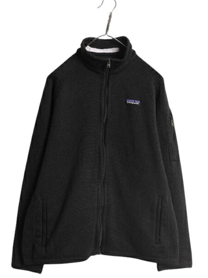 パタゴニア ベターセーター ジャケット レディース L 古着 18年製 Patagonia フリース セーター ブルゾン フルジップ アウトドア 企業物 黒