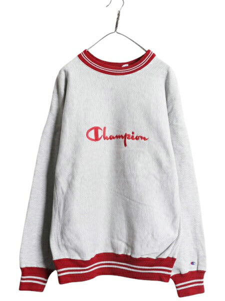 90s USA製 チャンピオン リバースウィーブ スウェット メンズ XL オールド Champion トレーナー 裏起毛 大きいサイズ スクリプト ロゴ刺繍