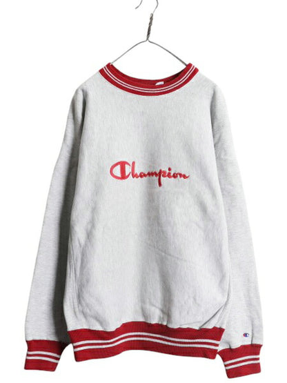 90s USA製 チャンピオン リバースウィーブ スウェット メンズ XL オールド Champion トレーナー 裏起毛 大きいサイズ スクリプト ロゴ刺繍