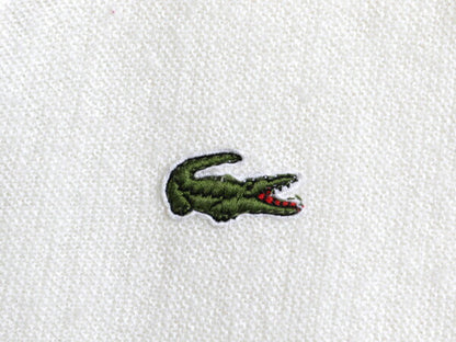 80s USA製 ラコステ アクリル ニット カーディガン メンズ レディース М / ヴィンテージ IZOD LACOSTE 羽織り 前開き セーター ホワイト