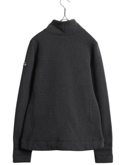 ノースフェイス セーター フリース ジャケット レディース S / 古着 The North Face アウトドア 裏起毛 裏ボア ブルゾン チャコール グレー