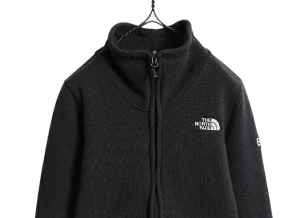 ノースフェイス セーター フリース ジャケット レディース S / 古着 The North Face アウトドア 裏起毛 裏ボア ブルゾン チャコール グレー