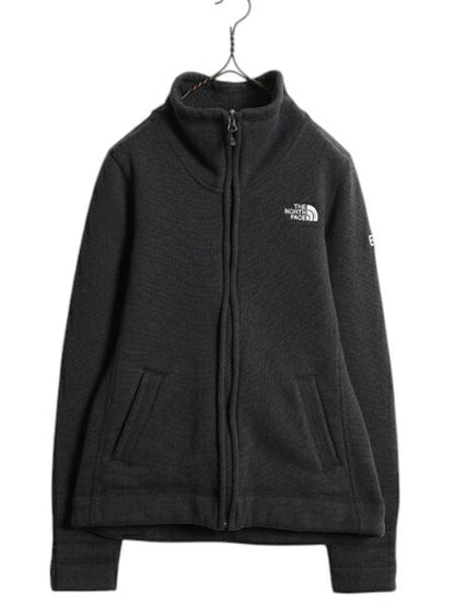 ノースフェイス セーター フリース ジャケット レディース S / 古着 The North Face アウトドア 裏起毛 裏ボア ブルゾン チャコール グレー