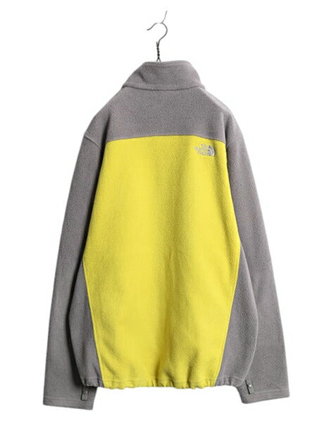 US企画 ノースフェイス FLASHDRY フリース ジャケット メンズ L / 古着 The North Face ジャンパー ブルゾン アウトドア ツートン 黄 灰