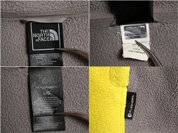 US企画 ノースフェイス FLASHDRY フリース ジャケット メンズ L / 古着 The North Face ジャンパー ブルゾン アウトドア ツートン 黄 灰