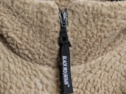 90s USA製 BLACK MOUNTAIN フルジップ パイル フリース ジャケット メンズ XL 古着 オールド 総柄 毛足 ボア ブルゾン 大きいサイズ