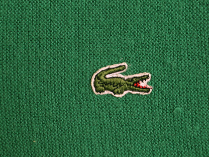 70s USA製 ラコステ Vネック アクリル ニット セーター メンズ レディース XL ヴィンテージ IZOD LACOSTE 糸巻タグ ワンポイント グリーン