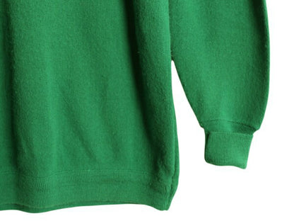 70s USA製 ラコステ Vネック アクリル ニット セーター メンズ レディース XL ヴィンテージ IZOD LACOSTE 糸巻タグ ワンポイント グリーン