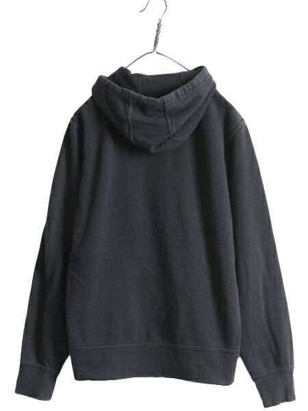 US企画 ノースフェイス スウェット フード パーカー メンズ S 古着 The North Face プルオーバー 裏起毛 ブラック アウトドア ロゴ刺繍 黒