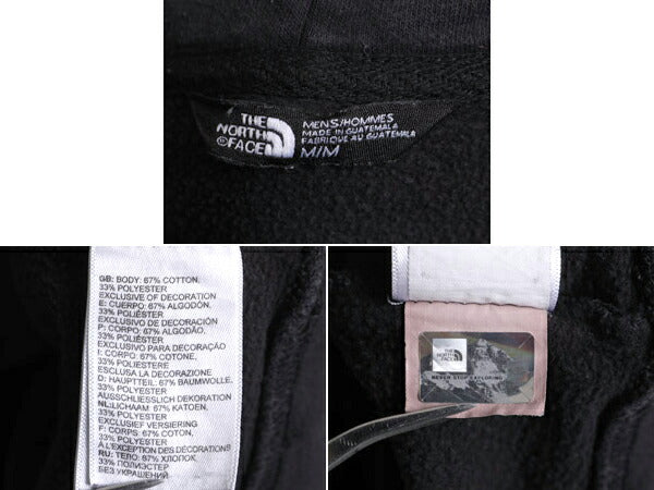 ノースフェイス プリント スウェット フード パーカー メンズ M The North Face プルオーバー 裏起毛 トレーナー ブラック アウトドア 薄手