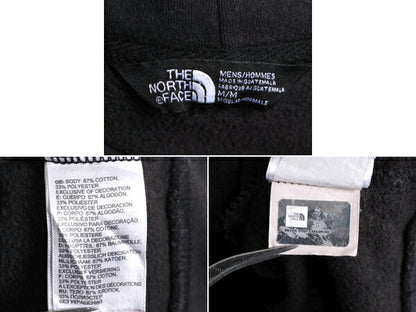 ノースフェイス 両面 プリント スウェット フード パーカー メンズ M / The North Face プルオーバー 裏起毛 黒 トレーナー ブラック 薄手