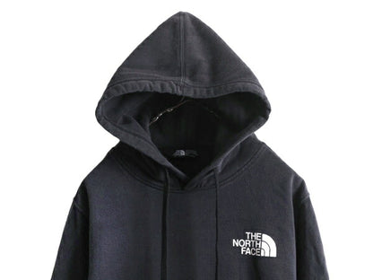 ノースフェイス 両面 プリント スウェット フード パーカー メンズ M / The North Face プルオーバー 裏起毛 黒 トレーナー ブラック 薄手