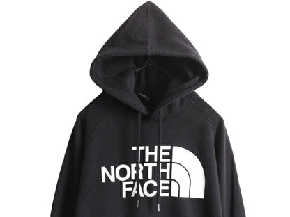 ノースフェイス プリント スウェット フード パーカー レディース L 古着 The North Face プルオーバー 裏起毛 トレーナー アウトドア 薄手