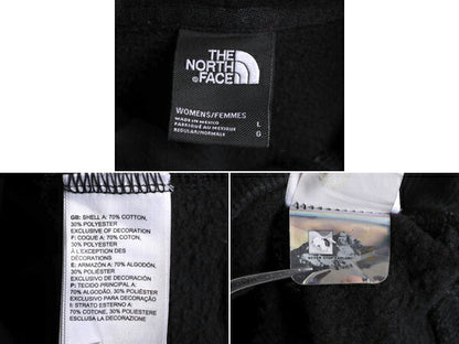 ノースフェイス プリント スウェット フード パーカー レディース L 古着 The North Face プルオーバー 裏起毛 トレーナー アウトドア 薄手