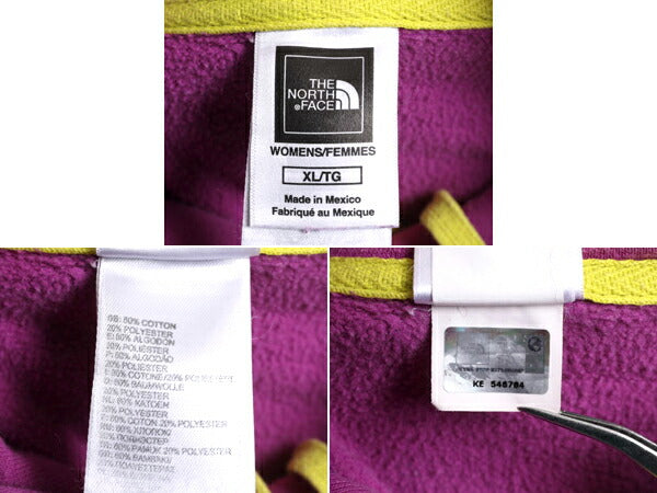 ノースフェイス プリント スウェット フード パーカー レディース XL 古着 The North Face プルオーバー 裏起毛 トレーナー 大きいサイズ