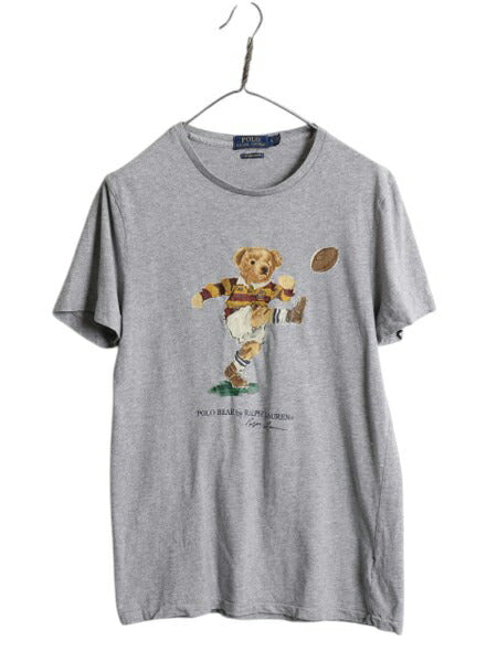 ポロベア ポロ ラルフローレン プリント 半袖 Tシャツ メンズ レディース М / キャラクター カットソー シングルステッチ スリム フィット
