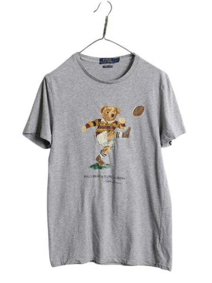 ポロベア ポロ ラルフローレン プリント 半袖 Tシャツ メンズ レディース М / キャラクター カットソー シングルステッチ スリム フィット
