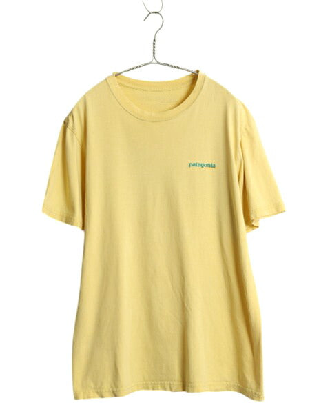 USA製 パタゴニア 両面 プリント 半袖 Tシャツ メンズ M アウトドア フィッシュ バックプリント グラフィック アート イラスト カットソー