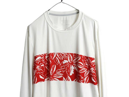 パタゴニア プリント 長袖 Tシャツ メンズ М アウトドア ボーダー ストレッチ カットソー サーフ ラッシュガード インナー アンダーシャツ