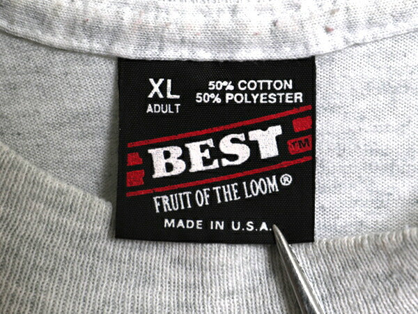 90s USA製 3段 カレッジ フットボール プリント 半袖 Tシャツ メンズ XL 古着 オールド シングルステッチ カットソー 大きいサイズ グレー