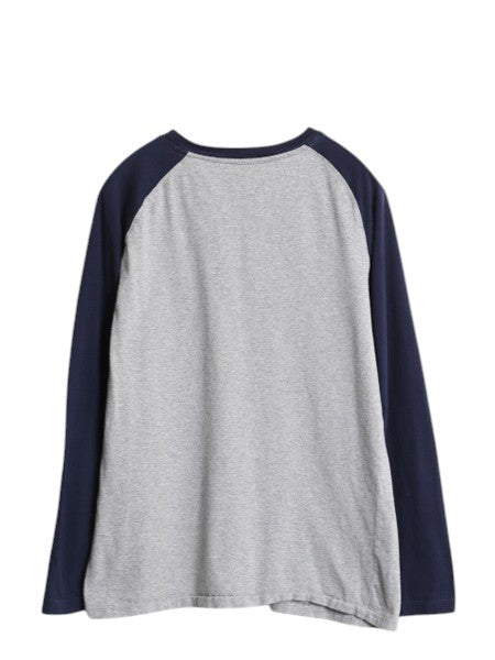 ポロ ラルフローレン プリント 長袖 ベースボール Tシャツ キッズ XL メンズ S 程/ ロンT シングルステッチ カットソー ラグラン ツートン