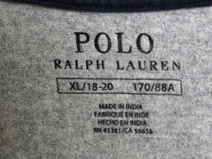 ポロ ラルフローレン プリント 長袖 ベースボール Tシャツ キッズ XL メンズ S 程/ ロンT シングルステッチ カットソー ラグラン ツートン