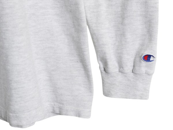 80s USA製 チャンピオン 2段 カレッジ プリント 長袖 Tシャツ メンズ XL 古着 ヴィンテージ ロンT カットソー ヘビーウェイト 大きいサイズ