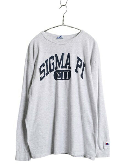 80s USA製 チャンピオン 2段 カレッジ プリント 長袖 Tシャツ メンズ XL 古着 ヴィンテージ ロンT カットソー ヘビーウェイト 大きいサイズ