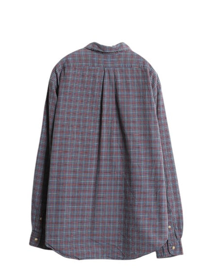 00s ラルフローレン チェック 長袖 ボタンダウン シャツ メンズ XL オールド ポロ 長袖シャツ コットン マルチカラー 大きいサイズ 薄手 BD