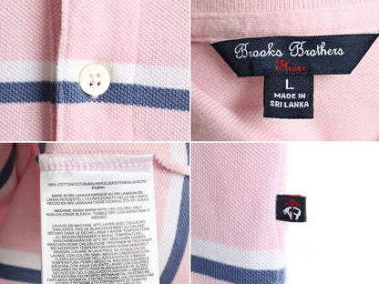 キッズ 150cm 程■ ブルックスブラザーズ ボーダー 鹿の子 半袖 ポロシャツ ボーイズ L レディース M 程 古着 Brooks Brothers 半袖シャツ