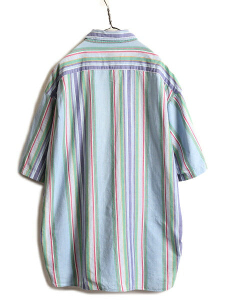 90s ドッカーズ リーバイス ストライプ 半袖 ボタンダウン シャツ メンズ XL / 90年代 オールド オックスフォード コットン LEVIS DOCKERS