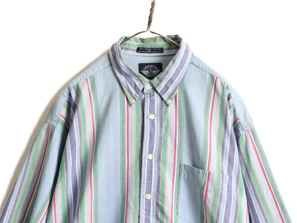 90s ドッカーズ リーバイス ストライプ 半袖 ボタンダウン シャツ メンズ XL / 90年代 オールド オックスフォード コットン LEVIS DOCKERS