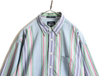 90s ドッカーズ リーバイス ストライプ 半袖 ボタンダウン シャツ メンズ XL / 90年代 オールド オックスフォード コットン LEVIS DOCKERS