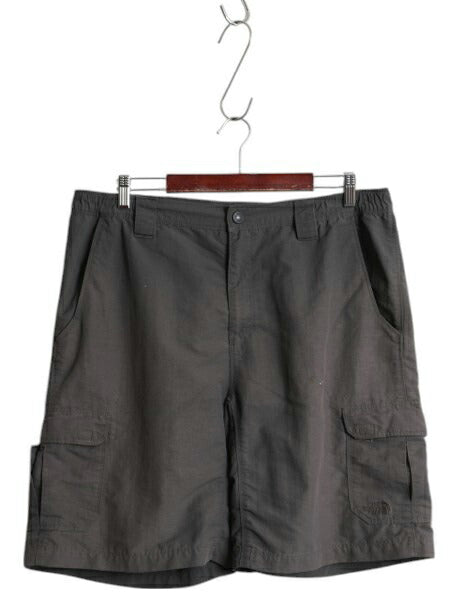 ノースフェイス ナイロン カーゴ ショートパンツ メンズ L / 古着 アウトドア ショーツ 短パン ハーフパンツ ワンポイント シンプル グレー
