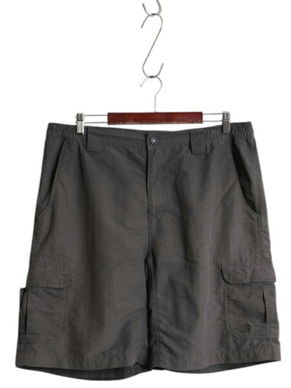 ノースフェイス ナイロン カーゴ ショートパンツ メンズ L / 古着 アウトドア ショーツ 短パン ハーフパンツ ワンポイント シンプル グレー
