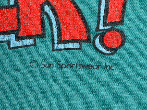 80s USA製 ■ メッセージ イラスト プリント 半袖 Tシャツ メンズ M / 80年代 ビンテージ キャラクター ジョーク アート シングルステッチ