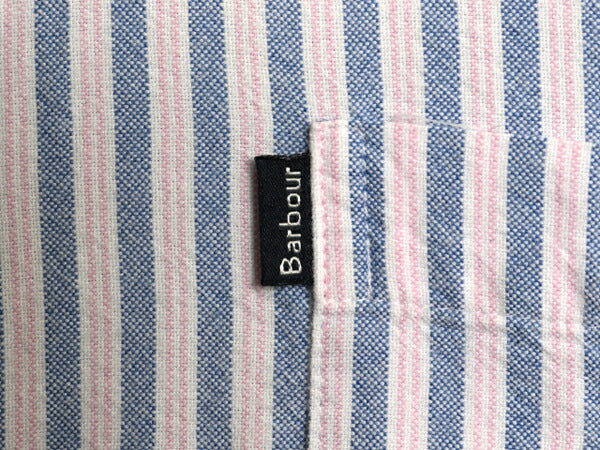 バブアー ストライプ 長袖 ボタンダウン シャツ メンズ XL / 長袖シャツ オックスフォード コットン カジュアル マルチカラー 大きいサイズ