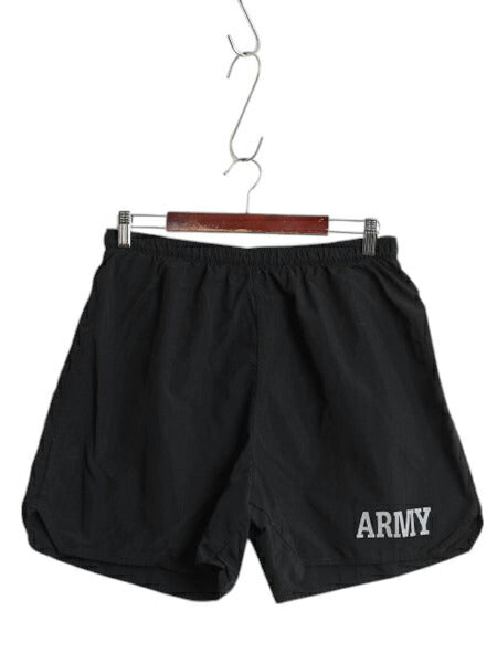 米軍実物 US ARMY アーミー ナイロン トレーニング ショートパンツ メンズ L 程 古着 ショーツ 短パン ミリタリー 海パン 水陸両用 黒 軍物